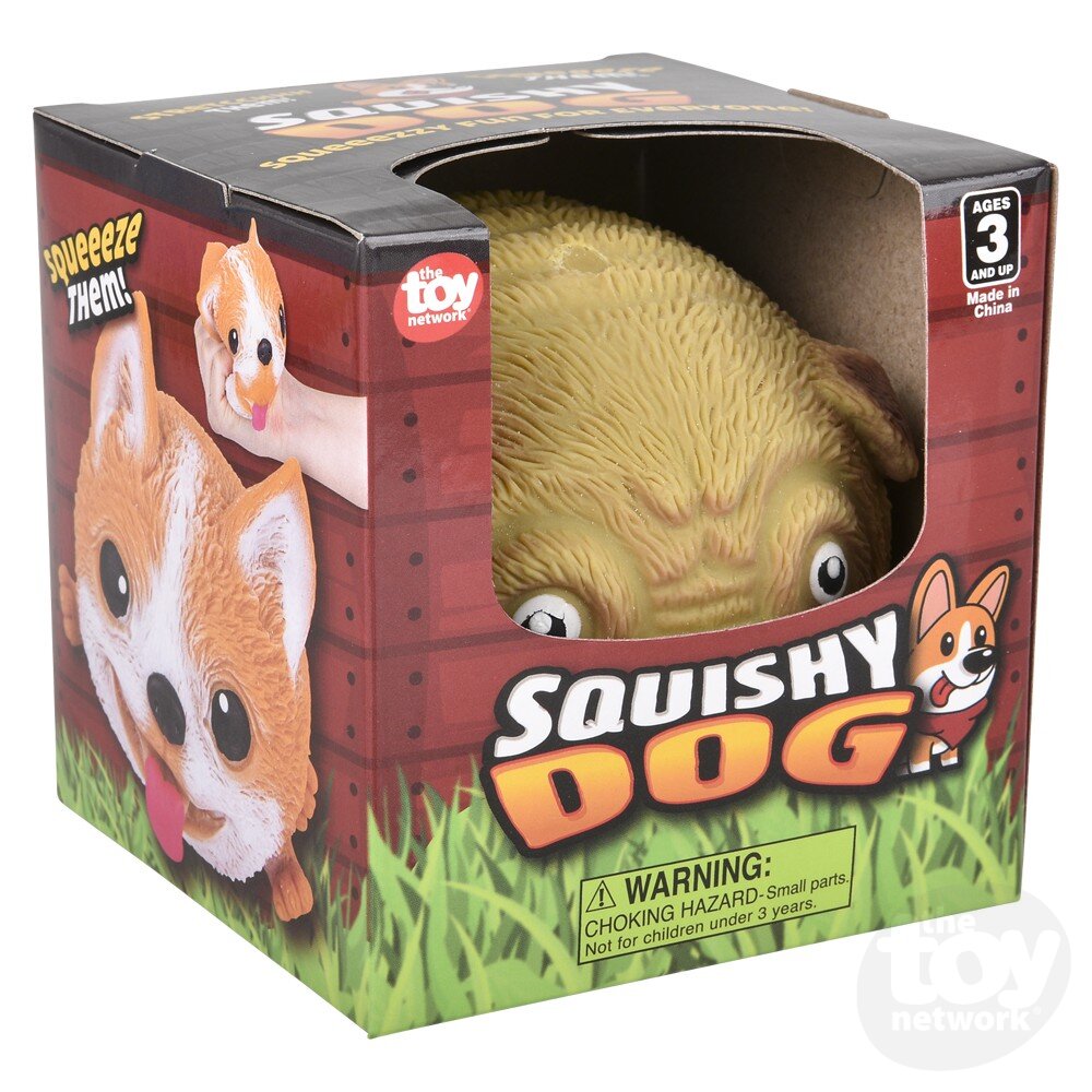 4" Squish And Stretch Puffy Dog
