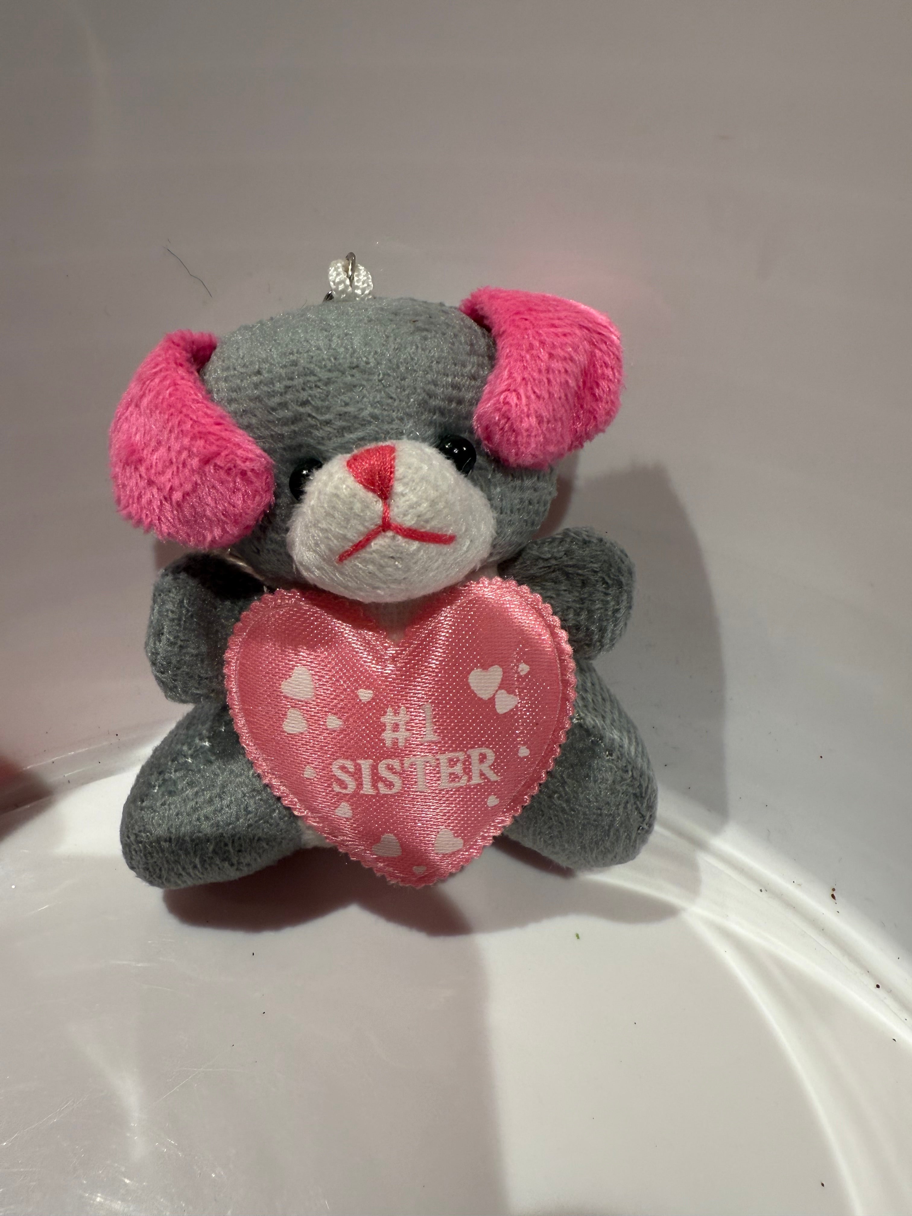 #1 Sister Plush Keychain