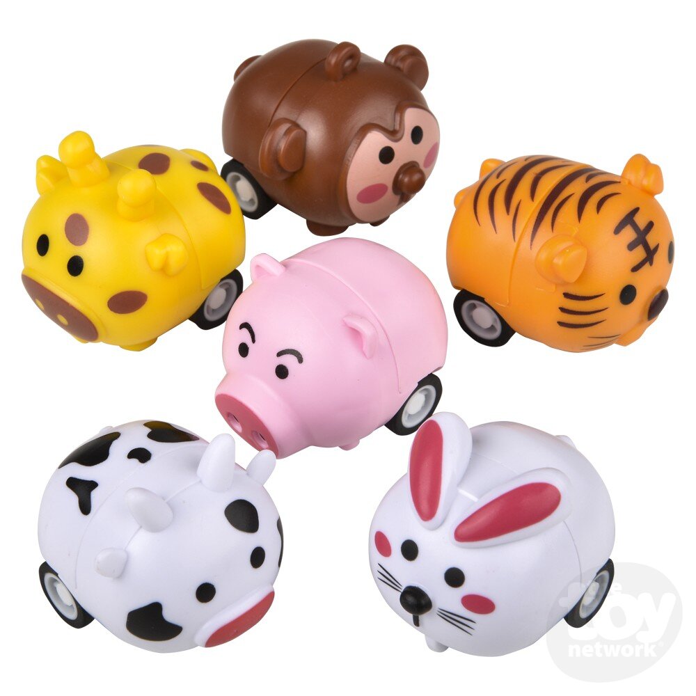 1.5" Mini Animal Pull Back Car