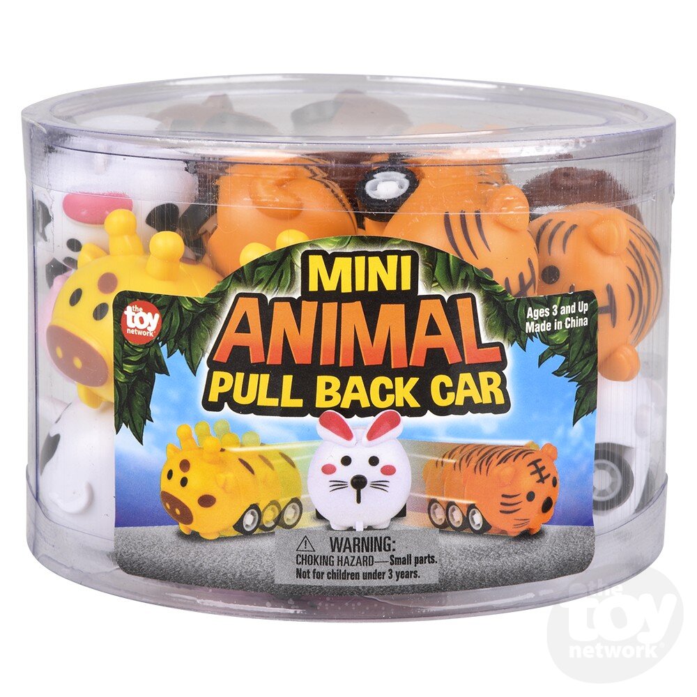 1.5" Mini Animal Pull Back Car